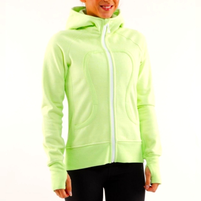 Lululemon Sunny Lime Microstripe Scuba Hoodie - Sz. 4
